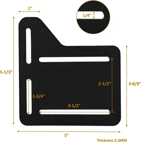 Vista 4 de 2 soportes de marco de cama para cabecero, conector adaptador de marco de cama, placa de modificación de cama, kit de conversión de marco de cama