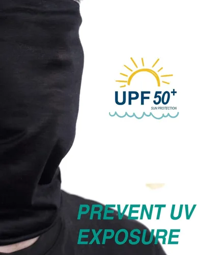 Vista 7 de Máscara facial con protección contra el polvo, aerosoles UV, reutilizable, lavable, polaina para el cuello