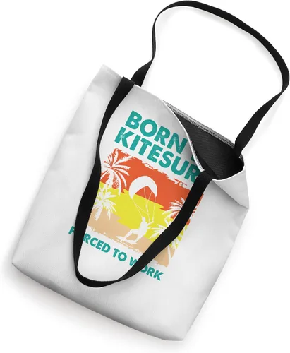 Vista 2 de Born To Kitesurf - Kiteboarding Funny Kitesurfing Tote Bag