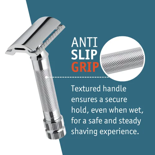Vista 8 de MERKUR MERKUR Short Handle Safety Razor with 10 blades Cromo