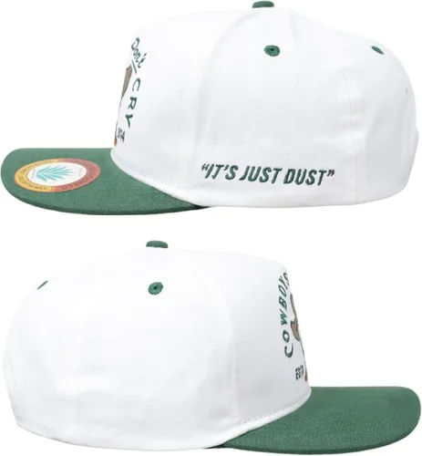 Vista 4 de Sendero Provisions Co. Cowboys Don't Cry - Gorra ajustable con diseño bordado (blanco/verde) - Talla única, Blanco