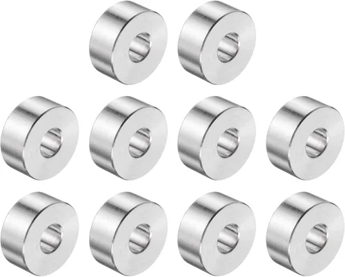Vista 147 de uxcell 10 piezas de espaciador de acero inoxidable de 3/8" de diámetro interno x 3/4" de diámetro exterior x 1" de longitud, espaciador de rosca