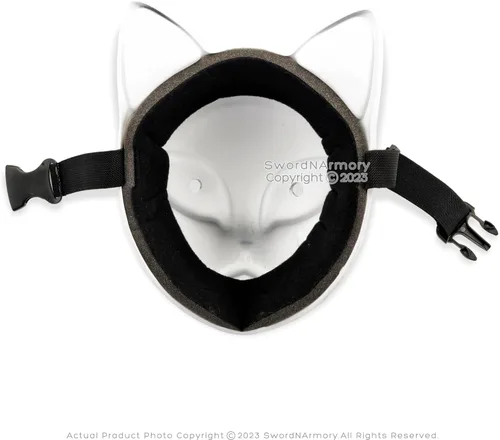 Vista 5 de Munetoshi Kitsune Fox Máscara Sabito Ghost Demon Killer Entrenamiento Anime Manga Cosplay Prop