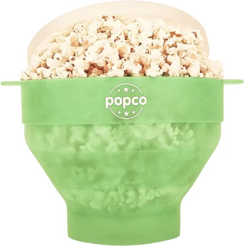 Vista 19 de POPCO Palomitas de maíz de silicona para microondas con asas, para hacer palomitas de maíz, para microondas, cuenco plegable, apto