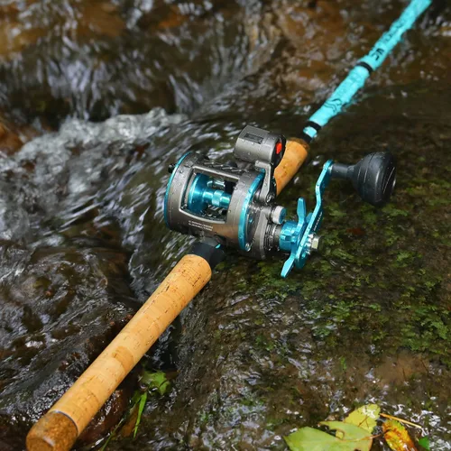 Vista 6 de Sougayilang Inshore Fishing Rod Combo with Line Counter Fishing Reel Suitable for Catfish, Salmon/Steelhead, Striper Bass Fishing