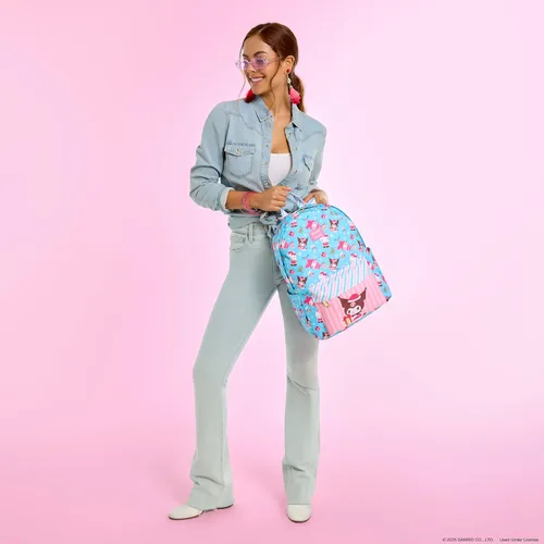 Vista 7 de Loungefly Sanrio: Kuromi and Friends Holiday Mochila de tamaño completo, exclusiva de Amazon