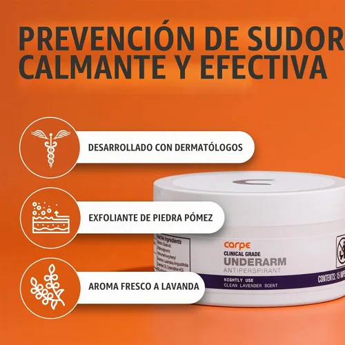 Vista 2 de Carpe Toallitas antitranspirantes para axilas de fuerza clínica - 15