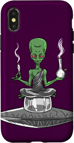Vista 5 de Alien Smoker Bong Funny ET 420 Weed Space - Funda de regalo para iPhone 17