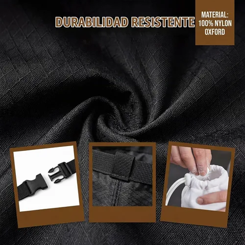 Vista 5 de Bolsa de tiza para escalar, con bola de tiza, bolsa de tiza negra ajustable para equipos de escalada en roca Negro