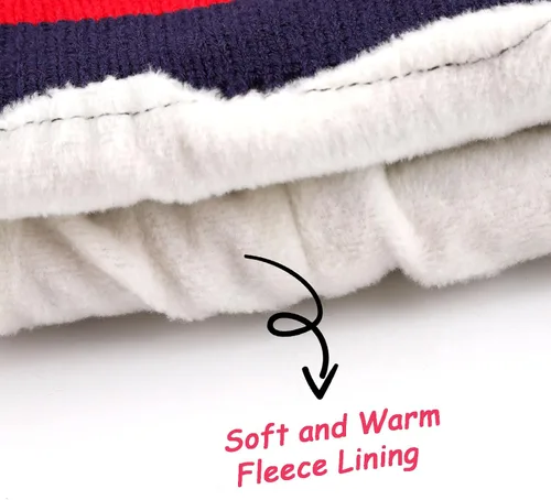 Vista 4 de Gorro de invierno de punto para bebés y niñas pequeños, bufanda con orejeras y capucha con forro polar