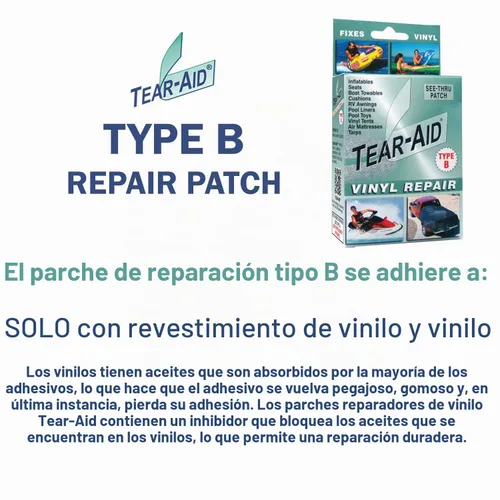 Vista 2 de Kit de vinilo tipo B Tear-Aid Repair