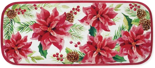 Vista 11 de UPware Bandeja de servir de melamina con árbol de Navidad, bandeja rectangular de 15 x 6.5 pulgadas, bandeja de comida libre de BPA para entretener