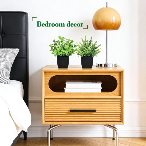 Vista 7 de Der Rose Paquete de 2 plantas falsas negras pequeñas para decoración de Negro