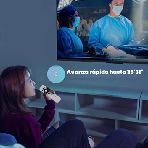 Vista 2 de Control remoto por voz compatible con control remoto ONN con botón de YouTube Netflix, compatible con ONN Android FHD 4K UHD Streaming Stick TV Box
