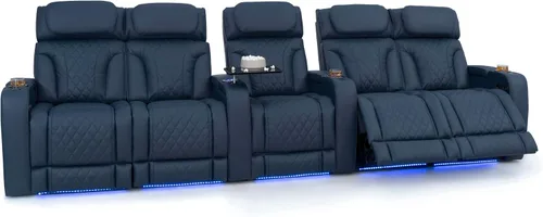 Vista 76 de Seatcraft Luminis 365 - Asiento de cine en casa (fila de 2 biplazas), color carmesí