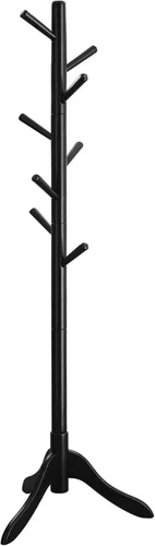Vista 7 de VASAGLE Perchero de Madera Maciza, Perchero de Pie en Forma de Árbol con 8 Ganchos, 3 Opciones de Altura, para Ropa, Sombreros, Bolsos, Sala