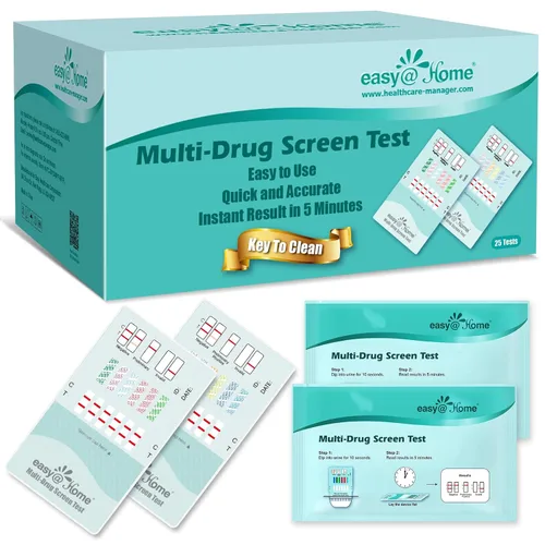 Vista 12 de Easy@Home Prueba instantánea de drogas en orina de 12 paneles - THC, COC, OPI 2000, MET, OXY, AMP, BAR, BZO, MTD, MDMA, PCP, PPX #EDOAP-1124 -Kit