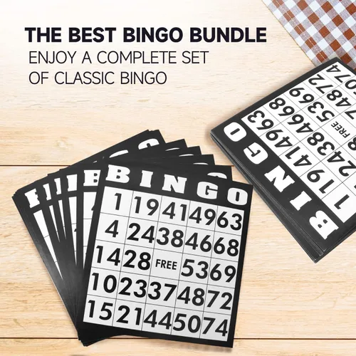 Vista 6 de GSE Games & Sports Expert Juego de bingo de lujo con jaula de acero, tablero maestro, 75 bolas, 150 fichas, 18 tarjetas de bingo para fiestas