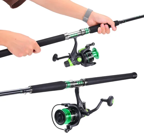 Vista 3 de Sougayilang Catfish & Inshore Spinning Combo – 30LB Drag, 4.7:1, 13+1 Bearings, 2-Piece Medium Heavy Rod for Catfish, Striper, Redfish, Carp