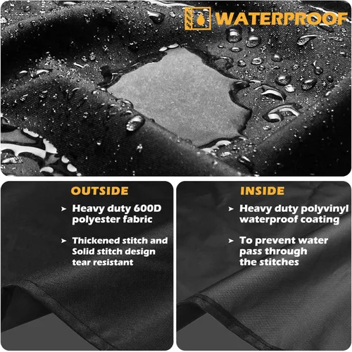 Vista 4 de Grisun 7138 Premium Grill Cover 48 pulgadas para Weber Spirit II 200, Spirit 210 Series, cubierta impermeable antidecoloración para parrilla de gas