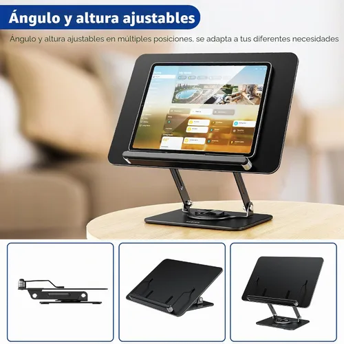 Vista 6 de BESIGN BS02 - Soporte de libro para lectura, soporte ajustable para libros, soporte ergonómico para laptop con clips elásticos para páginas