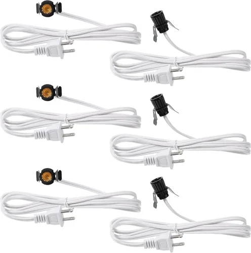 Vista 18 de Macarrie 2 Piezas Cables de Lámpara con Clip con Portalámparas E12 Cable de Repuesto de Lámpara Individual para Accesorios de Decoraciones de Pueblo