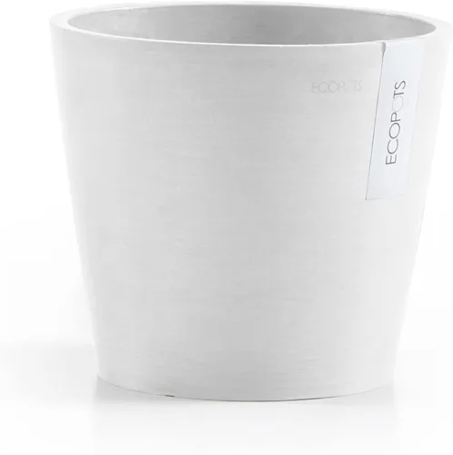 Vista 14 de Ecopots Amsterdam - Maceta redonda para flores, color gris oscuro, 8