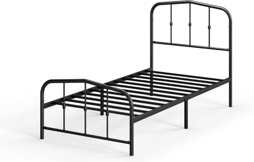 Vista 9 de ZINUS Heidi Marco de Cama con Plataforma de Metal, Base de Colchón de Acero, No Necesita Somier, Fácil Montaje, Individual, Negro