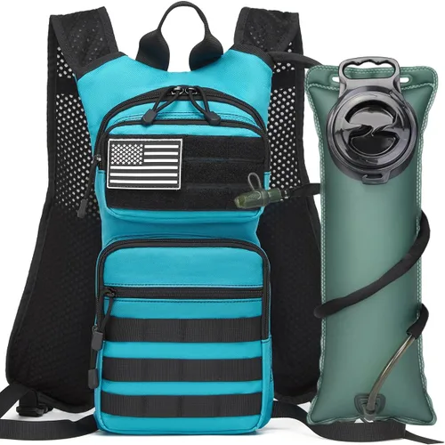 Vista 8 de Mochila de Hidratación Aislada para Senderismo Mochila de Agua Chaleco para Correr con Bolsa de Vejiga TPU de 3L para Maratón Ciclismo Hombres