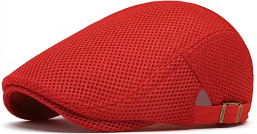 Vista 8 de Sombrero de malla para hombre, transpirable, para verano, boina, Gatsby, hiedra, gorra de conducción, gorra de golf ajustable