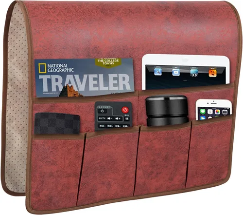 Vista 14 de HAOMAIJIA Organizador antideslizante de reposabrazos para sofá, organizador de almacenamiento lateral para sillón y mesita de noche, para sofá