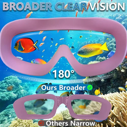 Vista 4 de Gafas de natación para adultos para mujeres y hombres, sin fugas, sin niebla, visión amplia, gafas de sol con tapones para los oídos y clip