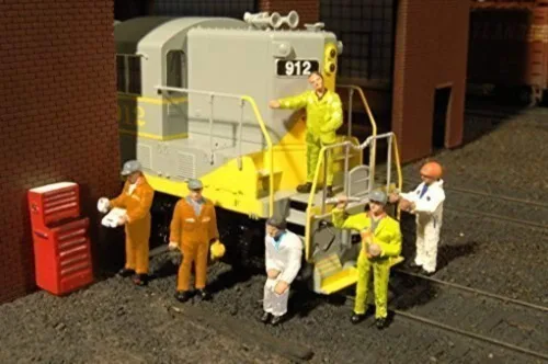 Vista 2 de Bachmann Industrias Miniatura HO Escala Figuras Mecánica Tren (6 Piezas)