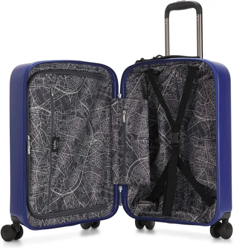 Vista 3 de Kipling Curiosity Small 4 Wheeled Rolling Luggage Laser Blue
