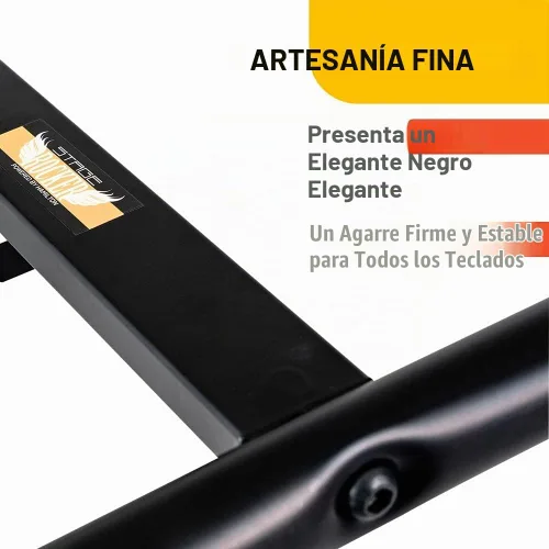 Vista 5 de Stage Rocker - Soporte plegable clásico estilo Single-X para teclado y piano digital, ancho y altura ajustables, duradero y resistente, fácil