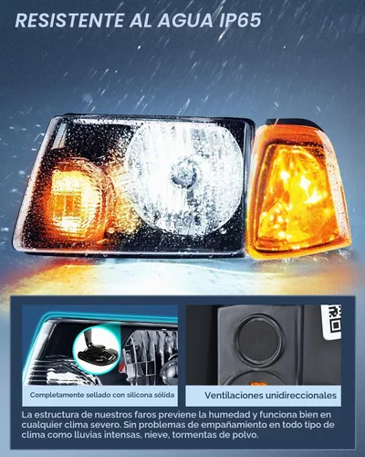 Vista 4 de Nilight Conjunto de Faros Delanteros Compatible con Ford Ranger 2001 2002 2003 2004 2005 2006 2007 2008 2009 2010 2011 Faro de Repuesto Carcasa