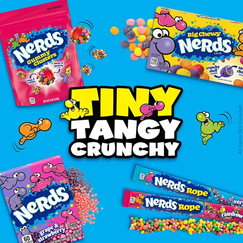 Vista 5 de Dulces Nerds Rope, Very Berry, cuerdas de 0.92 onzas (paquete de 24)