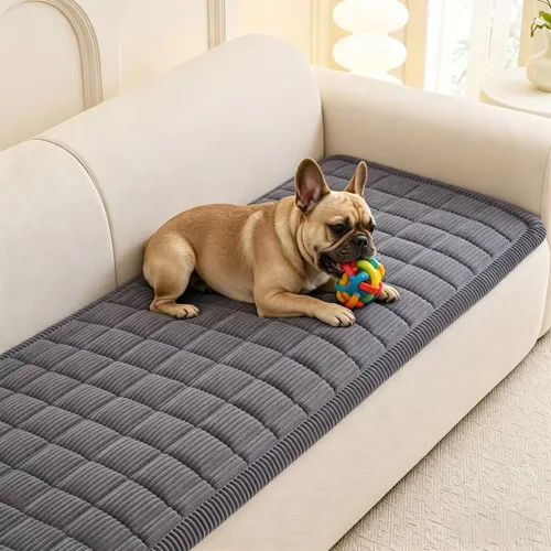 Vista 12 de MEETSKY Funda de sofá lavable para perros, fundas de sofá para sofá de 2 cojines, protector de sofá biplaza antideslizante, apto para mascotas