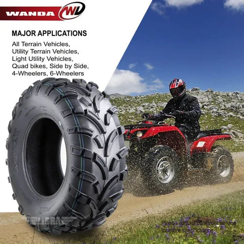 Vista 5 de WANDA - Neumáticos para UTV/ATV 23x8-11 delanteros y 24x9-11 traseros / 6PR P373 Lit Mud