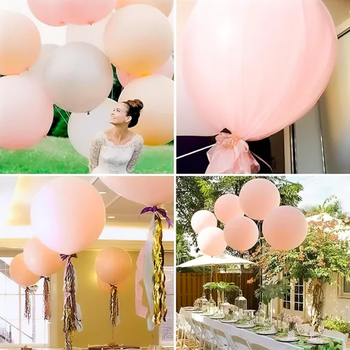Vista 426 de PartyWoo 50 globos de látex color piel albaricoque, globos de helio boho de Albaricoque-f05