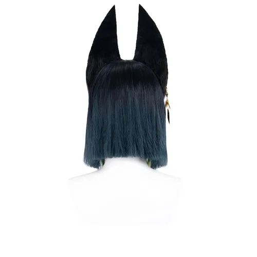 Vista 3 de KIRA KIRA Genshin Impact Tighnari - Diadema de piel peluda de orejas anchas de zorro accesorios de disfraz para decoración de fiestas (solo oreja)