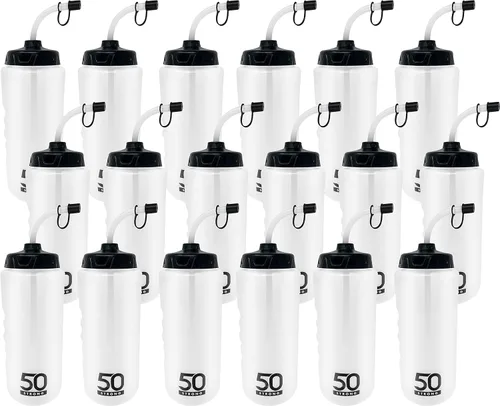 Vista 9 de 50 Strong Botella de agua de hockey y lacrosse con pajita, 1 litro