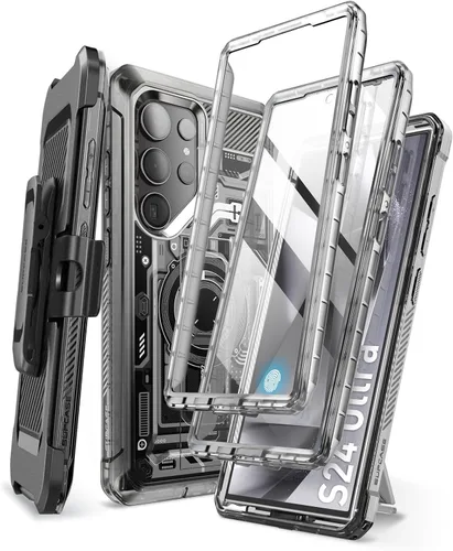 Vista 9 de SUPCASE Funda para Samsung Galaxy S24 Ultra con soporte, [Unicorn Beetle Pro] [2 marcos frontales]