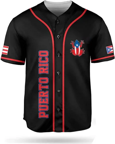 Vista 2 de RoyalBro - Camiseta de béisbol de Puerto Rico personalizada con nombre del equipo, camiseta de béisbol puertorriqueña, hombre de béisbol