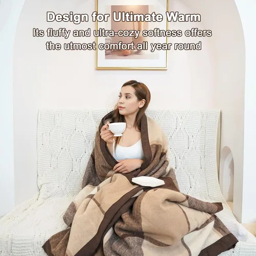 Vista 9 de YOUR MOON Manta de lana 100% pura, tamaño individual, manta australiana orgánica de lana natural, peso medio, manta hipoalergénica para cama