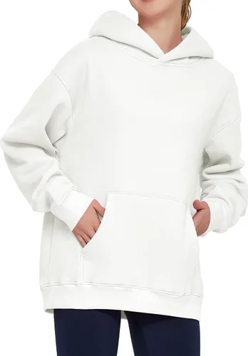 Vista 3 de THE GYM PEOPLE Sudadera con capucha de gran tamaño para mujer, ajuste holgado, forro polar suave, con bolsillos