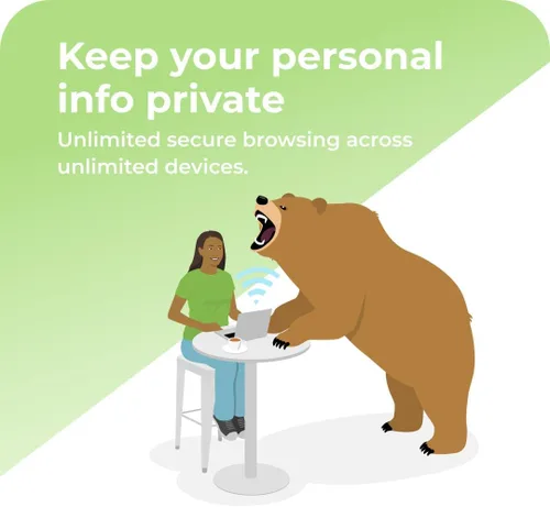 Vista 2 de TunnelBear VPN Software, 1-Year Subscription, Unlimited Data and Devices