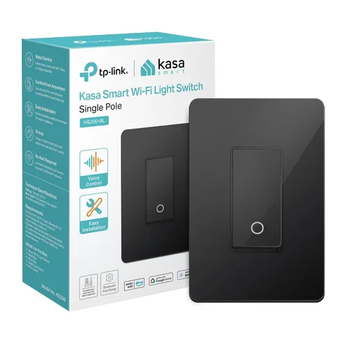 Vista 10 de Kasa Smart Interruptor de atenuación HS220, un solo polo, necesita cable neutro, interruptor de luz Wi-Fi de 2.4 GHz compatible con Alexa y Google