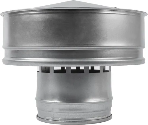 Vista 9 de Vent Systems Tapa redonda de ventilación de techo de 4 pulgadas, protector de lluvia de chimenea de acero galvanizado con escudo contra el viento