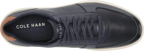 Vista 5 de Cole Haan Tenis modernos Crosscourt para hombre, Optic White - Lava fundida